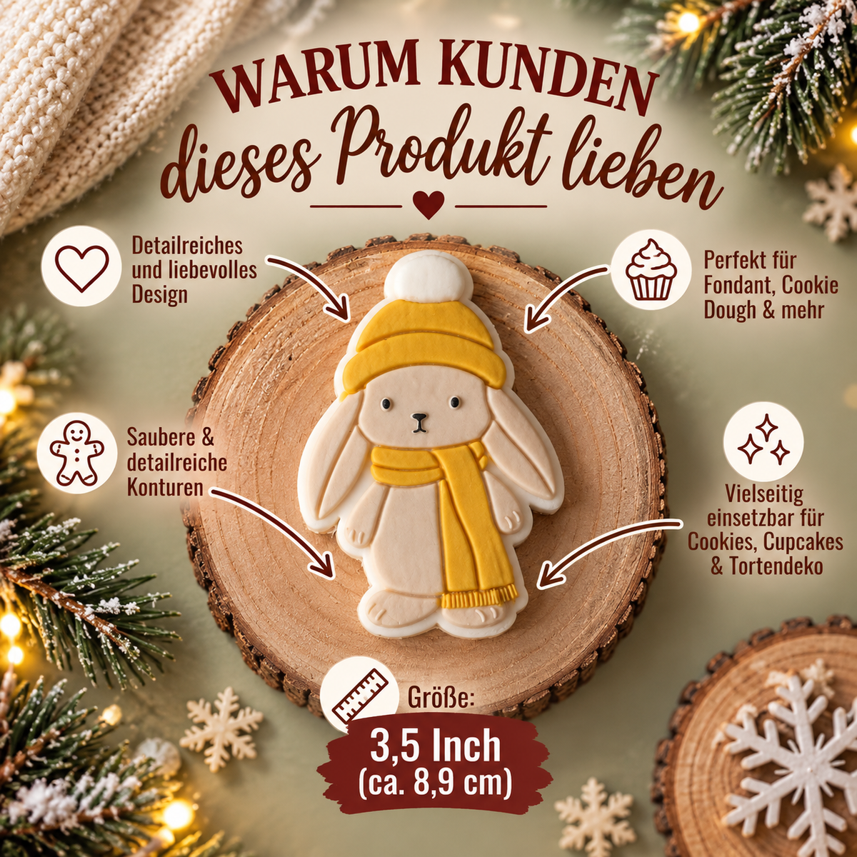 Hase mit Schal