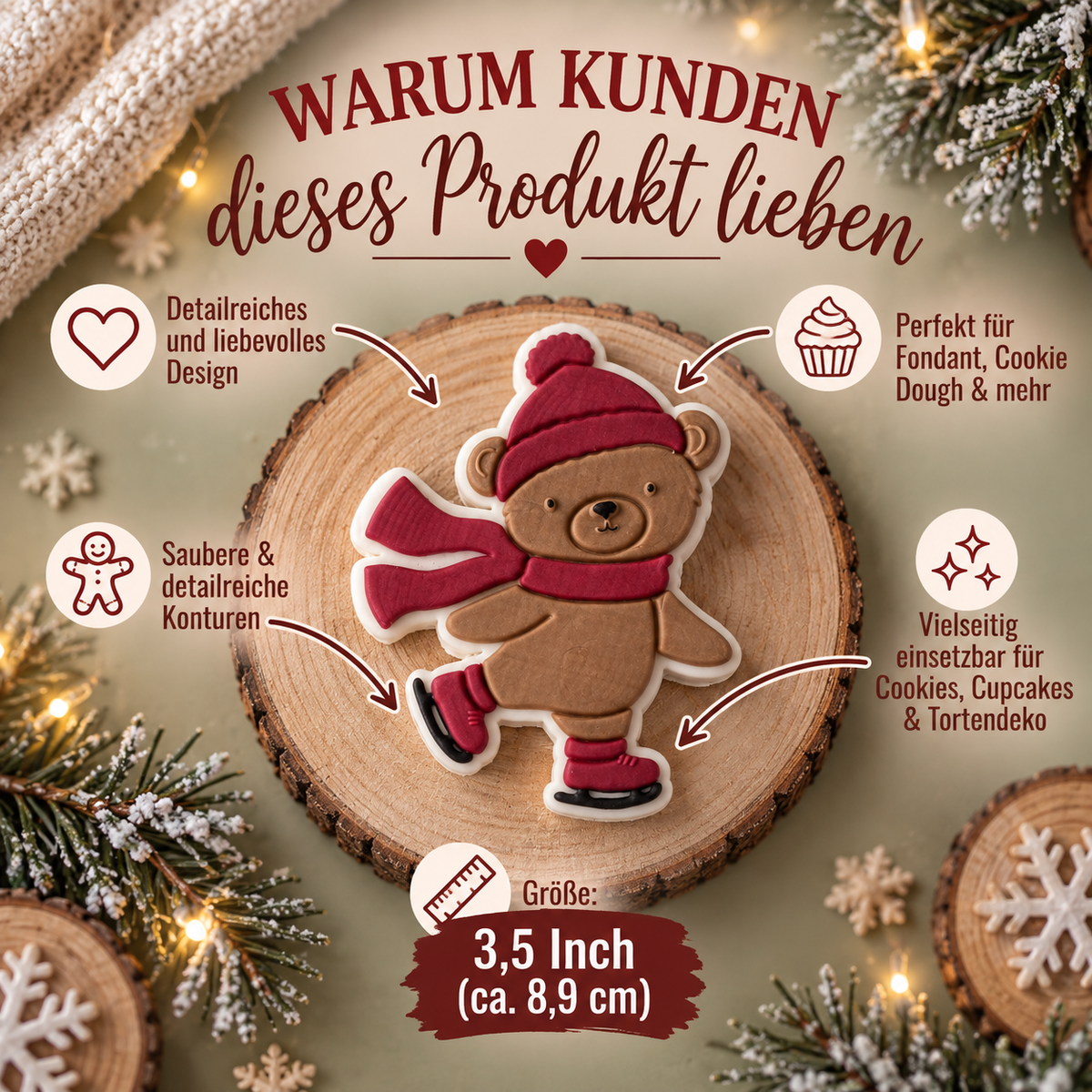 Bär beim Schlittschuhlaufen