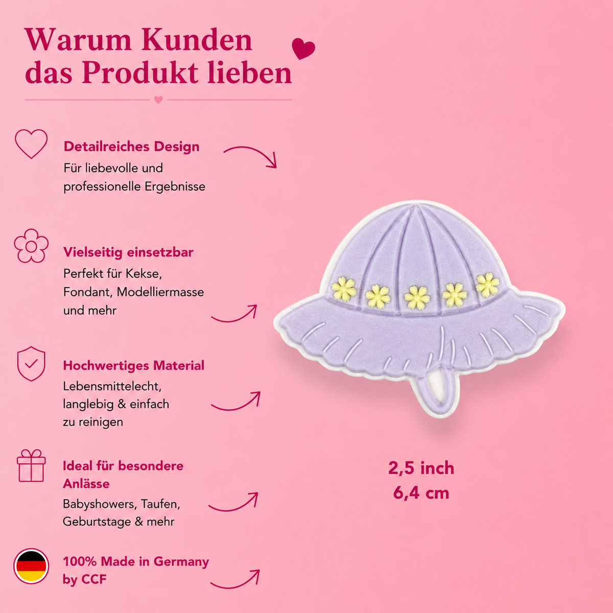 Hut mit Blümchen