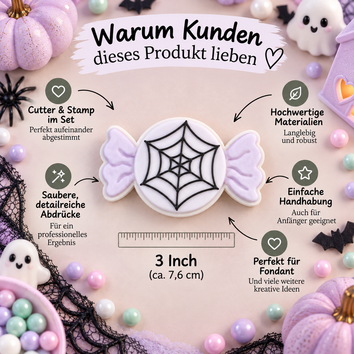Spinnennetz-Bonbon