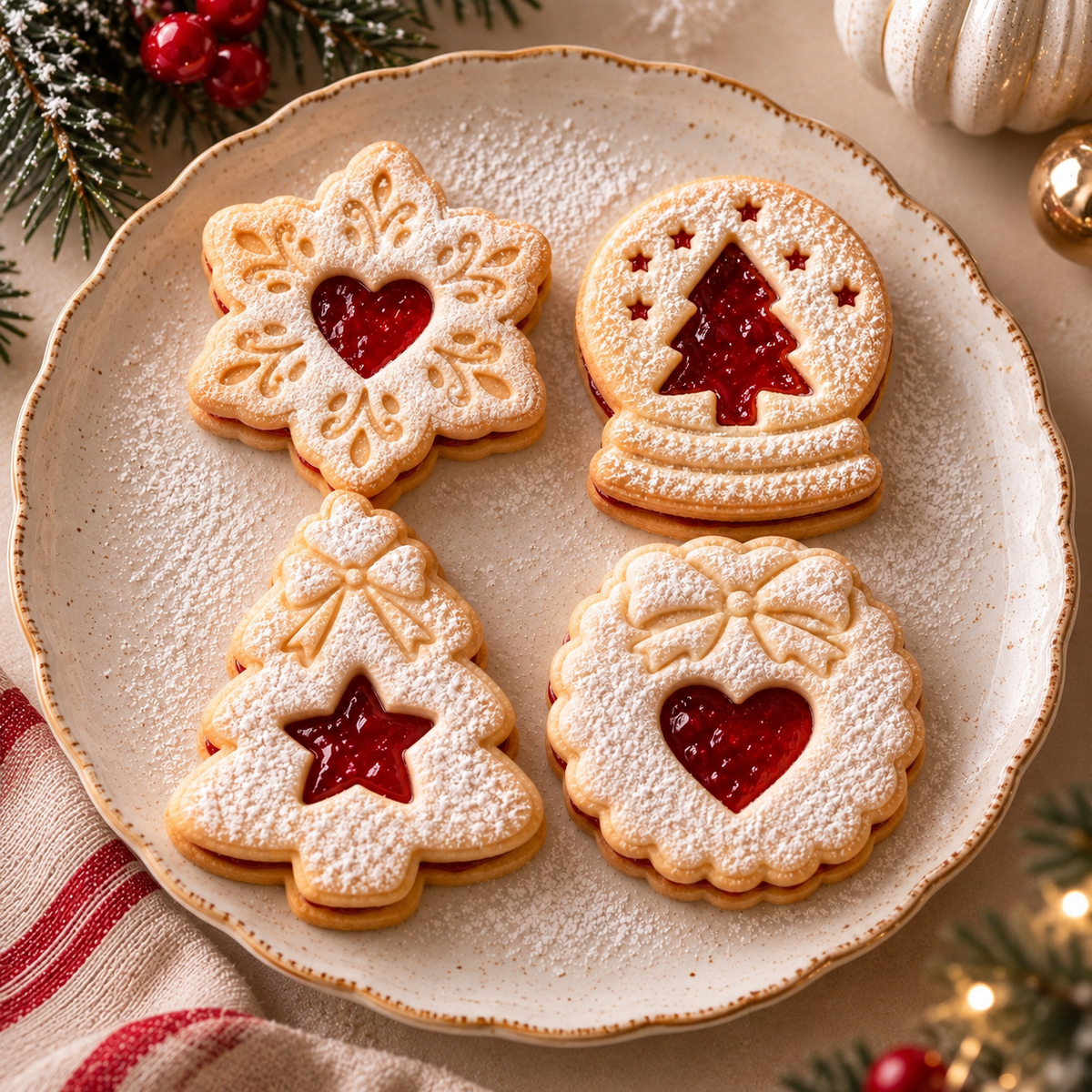 Linzer Weihnachtskekse