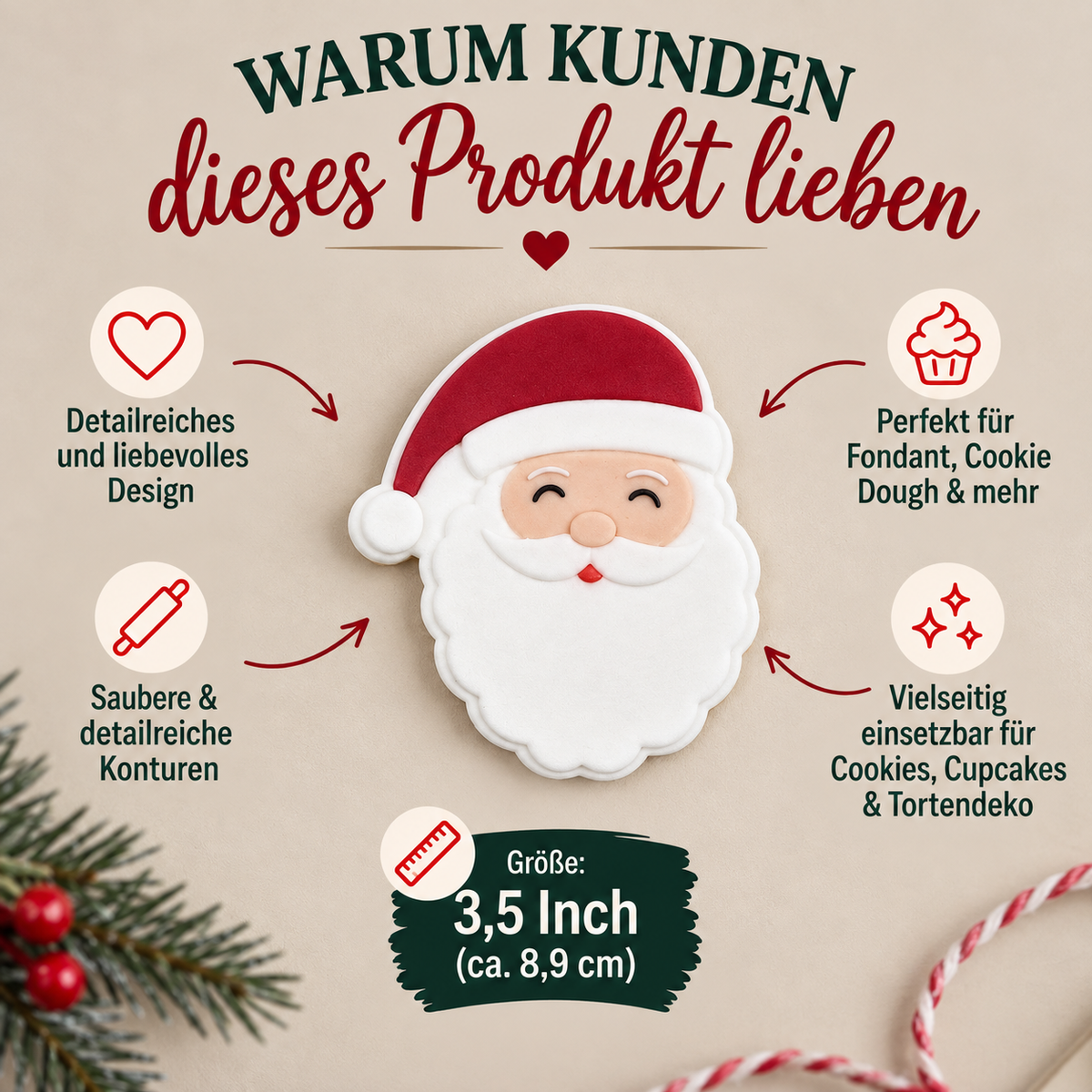 Weihnachtsmann-Gesicht