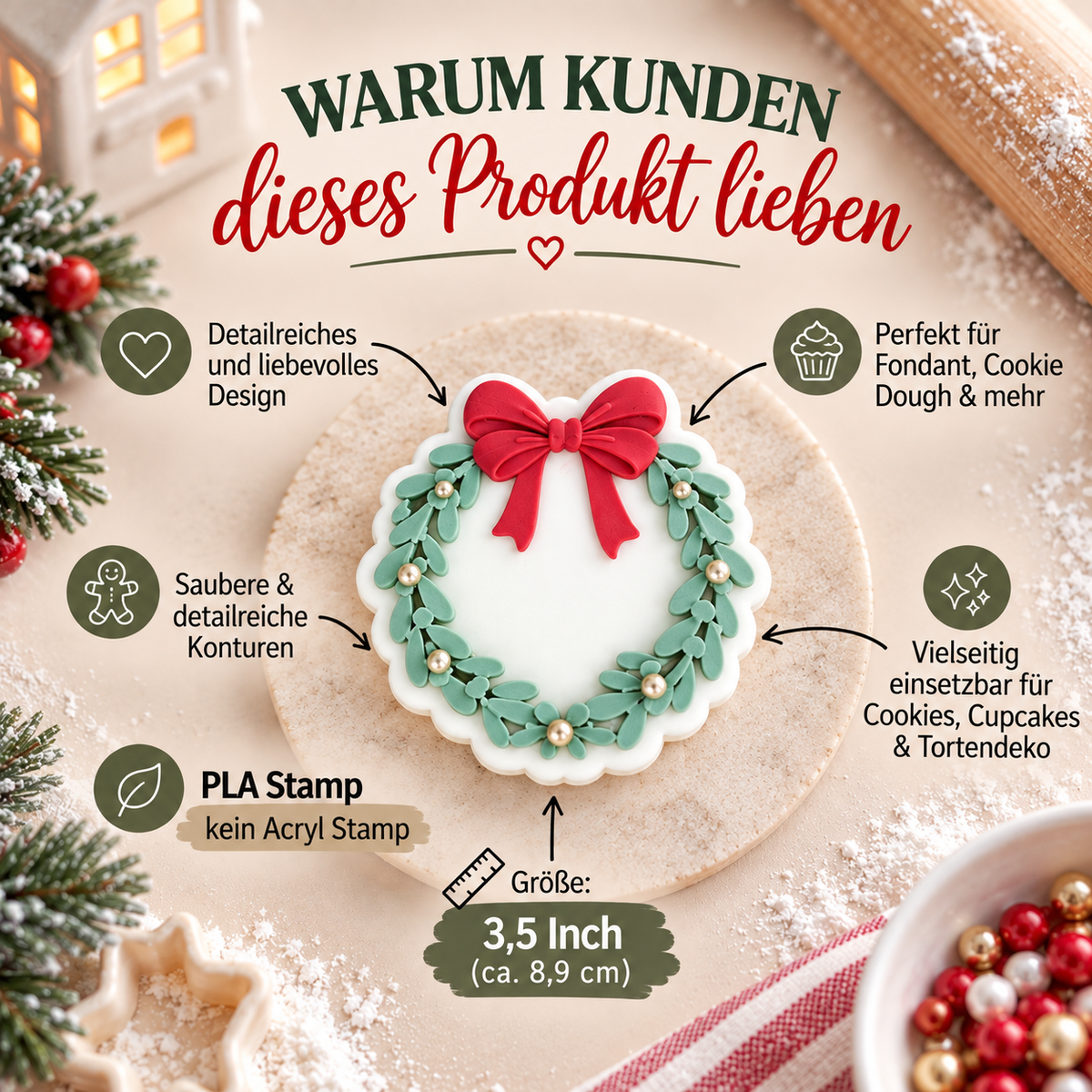 Kranz mit Schleife