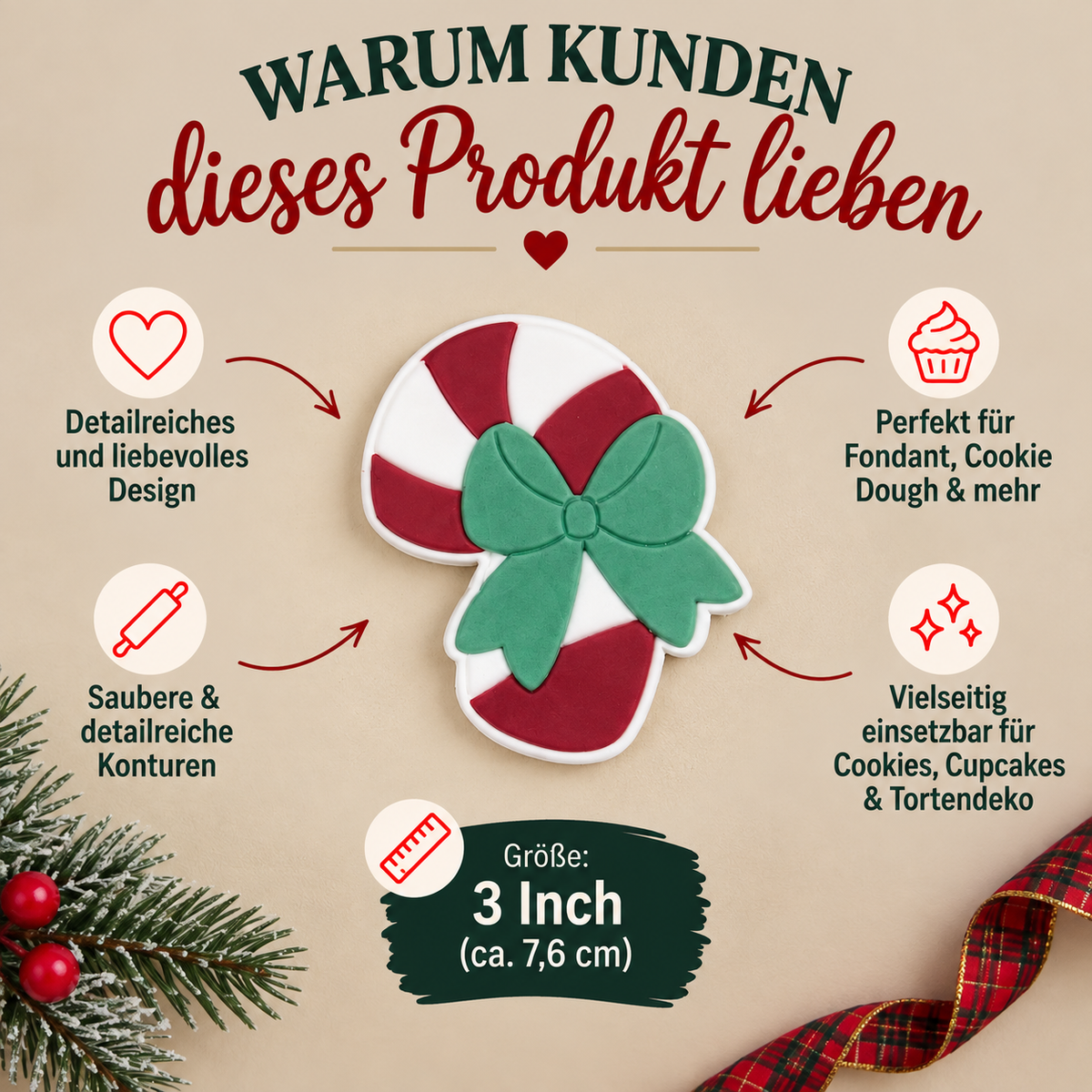 Zuckerstange mit Schleife