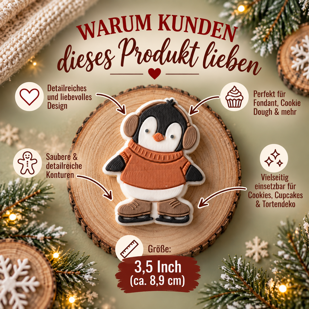 Pinguin mit Ohrenschützern