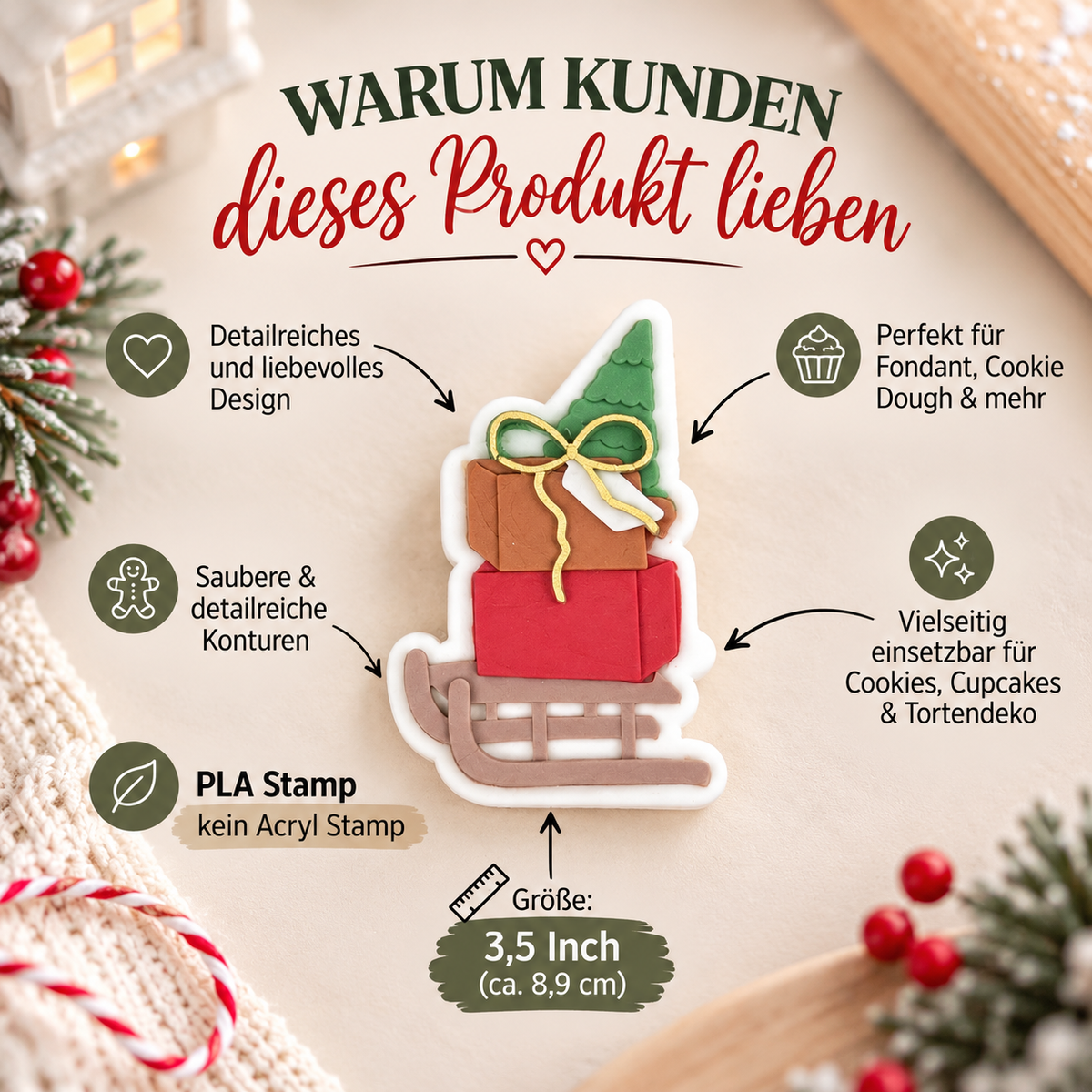 Schlitten mit Geschenken
