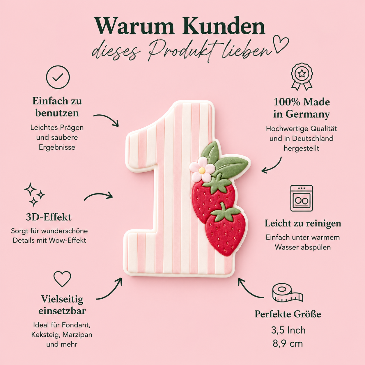 Number 1 with strawberries