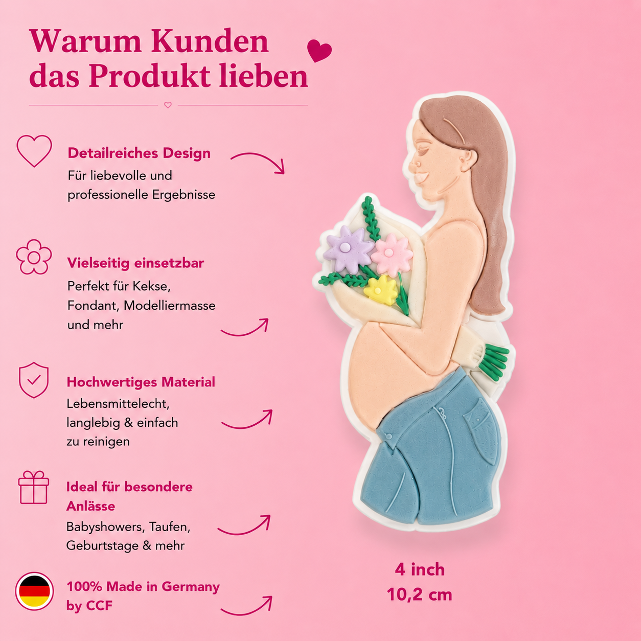 Schwangere Frau Floral