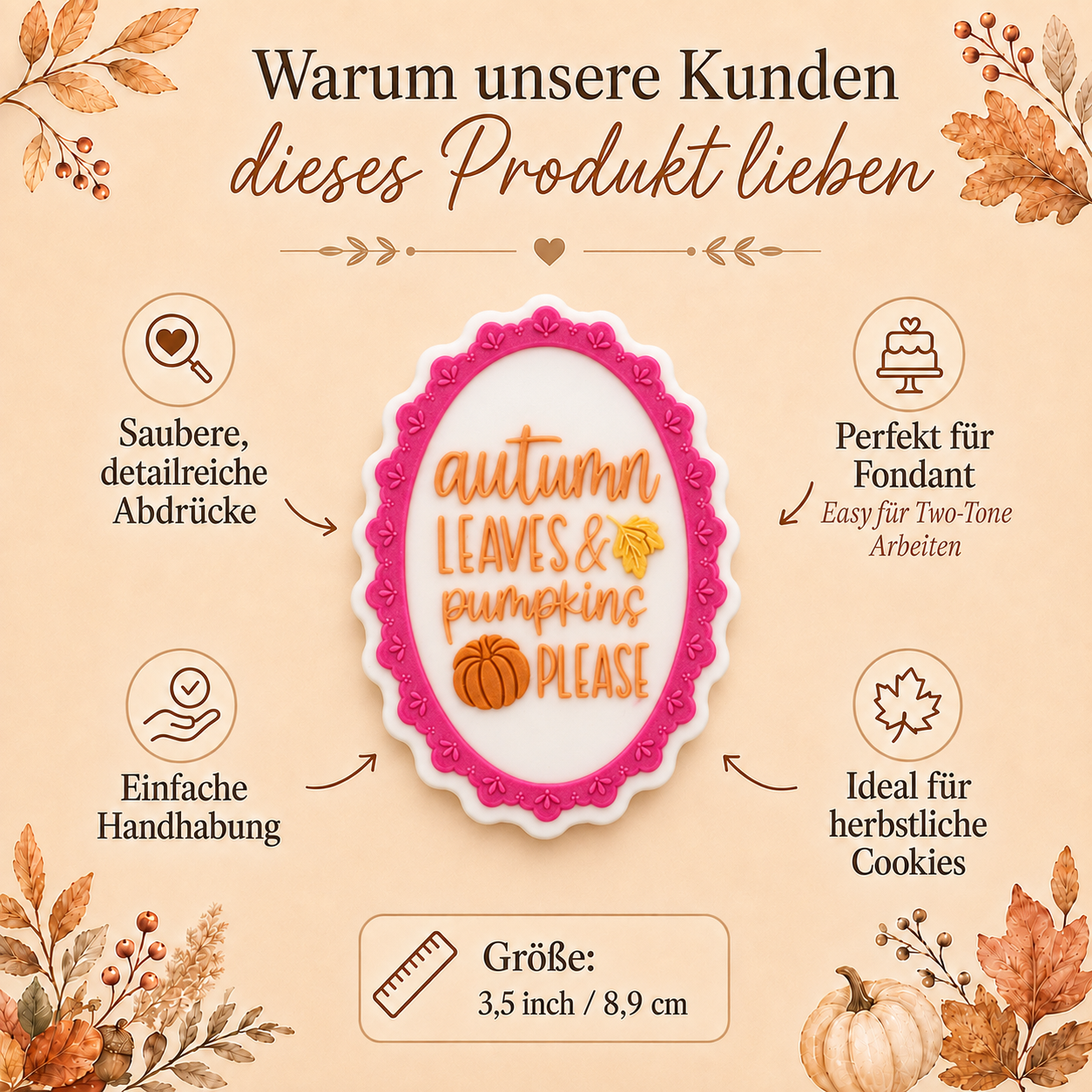 Autumn Leaves & Pumpkins Please Schild