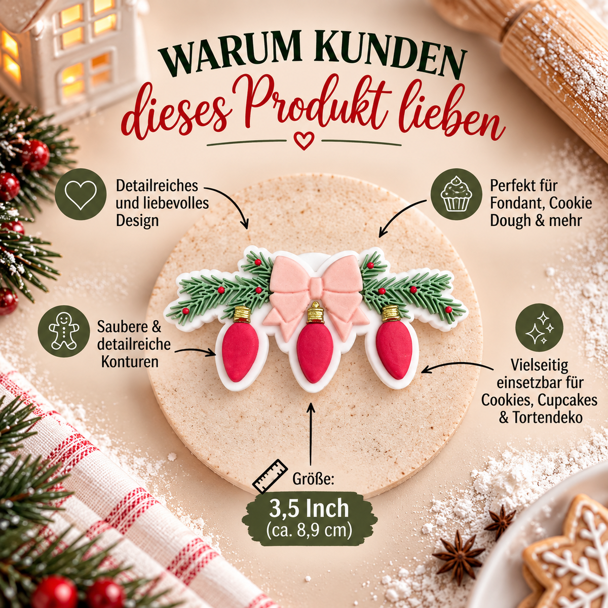 Lichterkette mit Schleife
