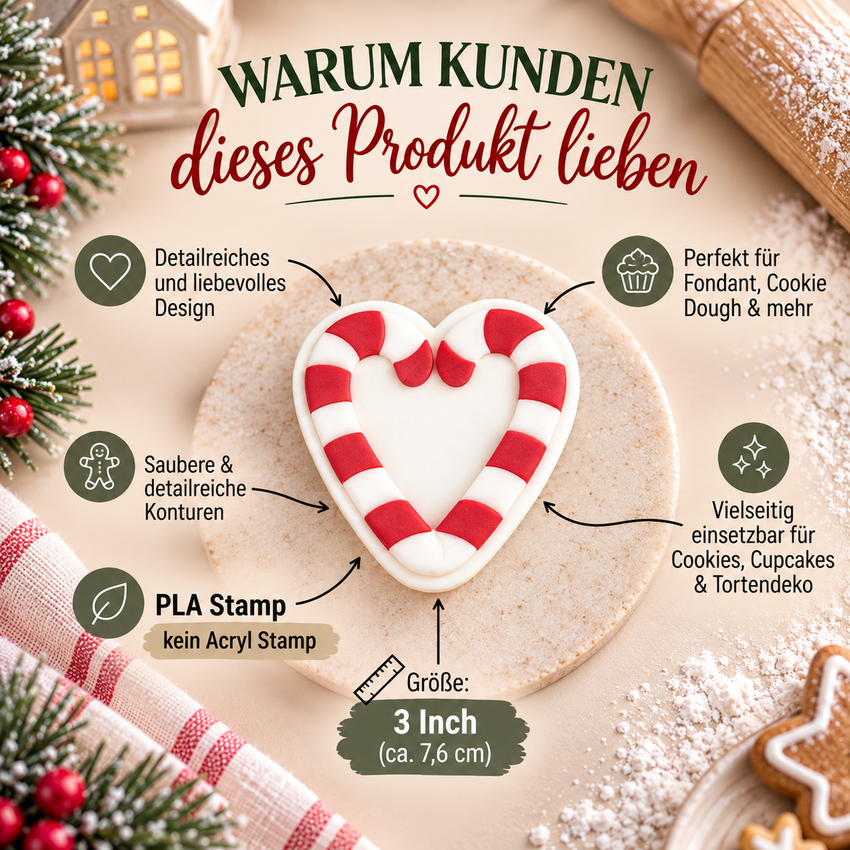Zuckerstangen-Herz
