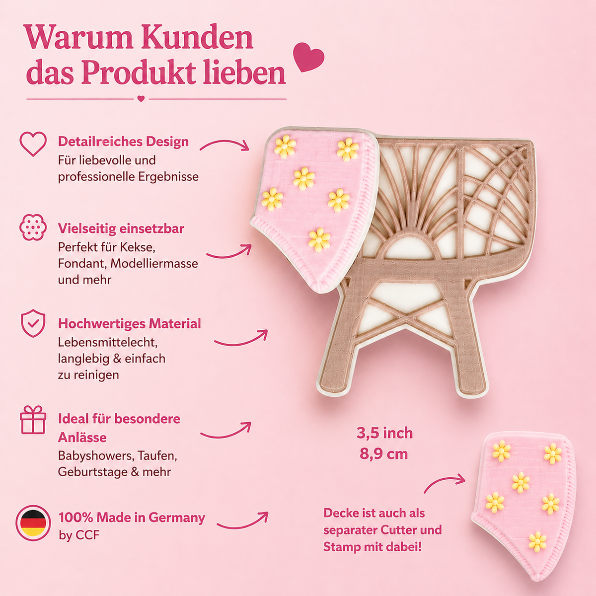 Rattan Bett mit Blumen Decke