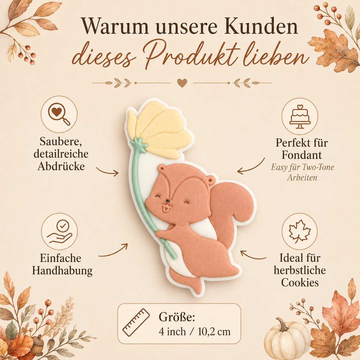 Eichhörnchen mit Blume