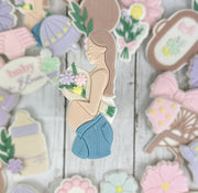 Schwangere Frau Floral
