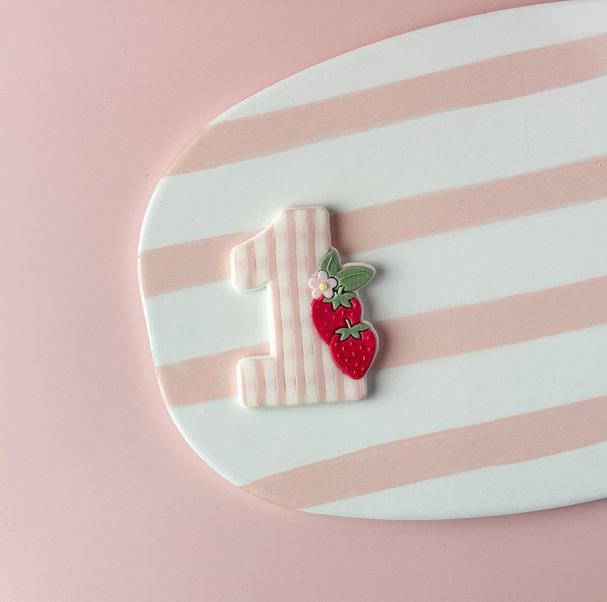 Number 1 with strawberries