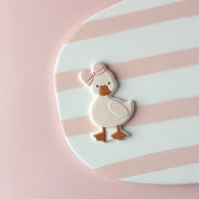 Goose with a bow