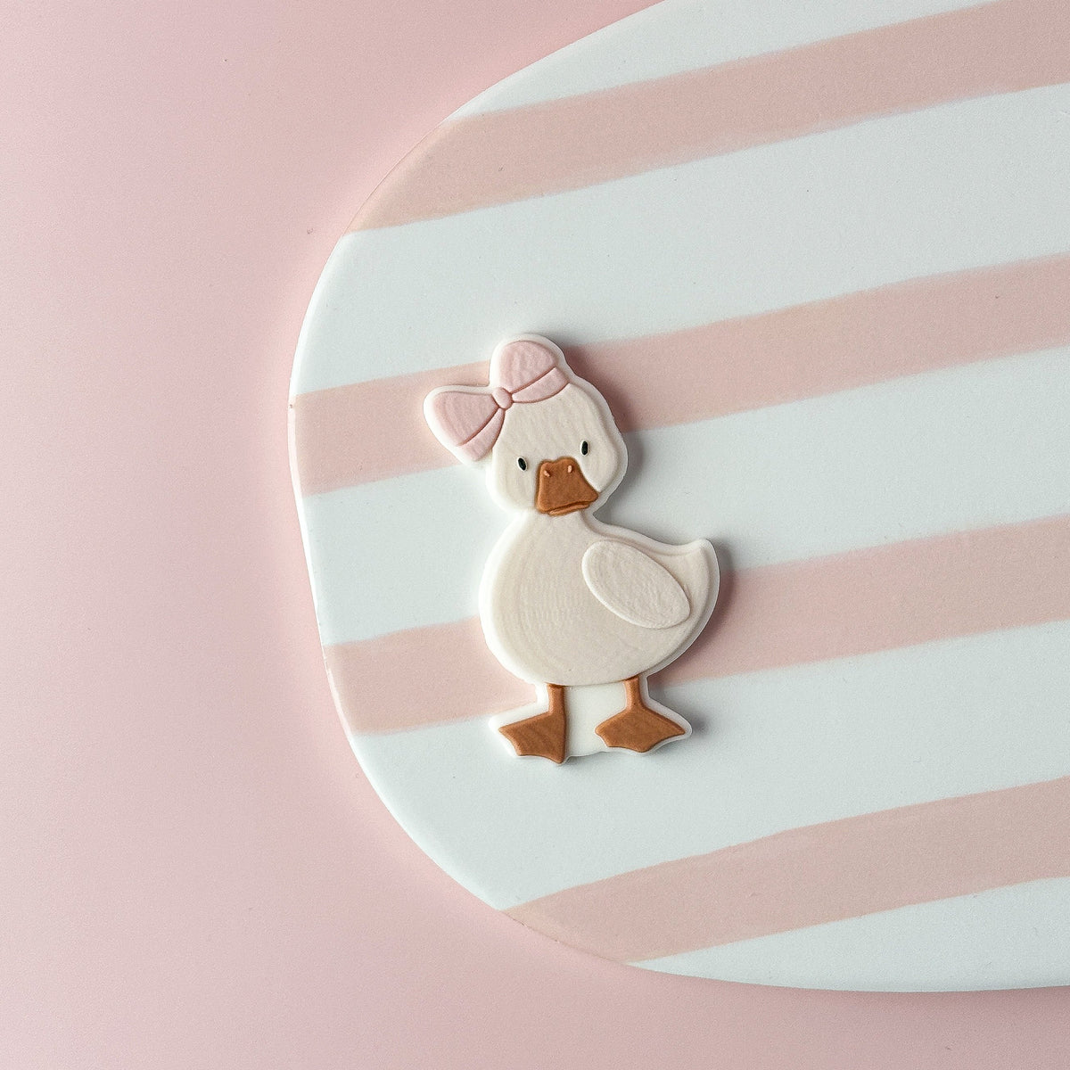 Goose with a bow
